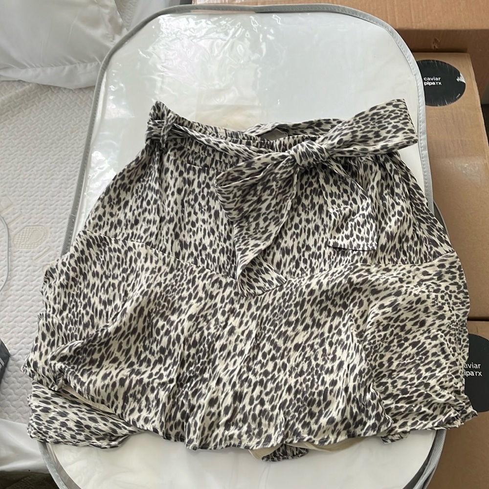 All Saints Cheetah Skort with bow
